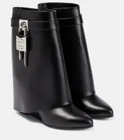 [Givenchy] Givenchy Shark Lock leather ankle boots AU 9 black