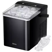 Ice Maker Countertop, Portable Ice Maker with Carry Handle, Self-Cleaning 1.8L W