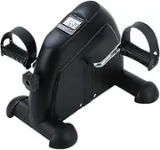 Leona Co Mini Exercise Bike, Under Desk Bike Pedal Exerciser Portable Foot Cycle Arm & Leg Peddler Fitness Machine with LCD Screen Displays, Stationary Bike for Home Workout