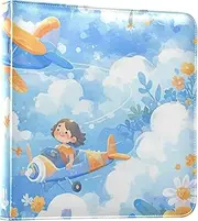 Cartoon Cute Blue and White Plane Photo Albums Photo Books Self Adhesive Pages Scrap Book Photo Albums Photo Albums For 4x6, 6x8