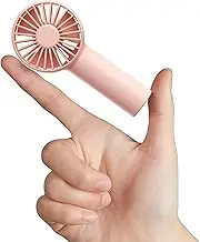 JISULIFE Mini Handheld Fan, Portable Personal with 2000mAh Battery Operated or USB Powered Rechargeable, 3 Speeds, Enhanced Airflow, Quiet & Small Pocket for Home, Outdoor-Pink