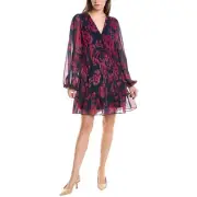 Ted Baker Womens Navy Tiered V-Neck Dressy Mini Dress 2 BHFO 2337