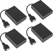 4PCS 3 Slots AA Battery Holder AA Battery Box 4.5V AA Battery Case USB Power Port with Cover ON/Off Switch USB Female Socket for Battery Building Block Led Light Kit