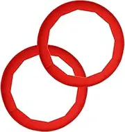 Adjustable Silicone Pie Crust Shield, 2 PCS, Red, Fit 8-11.4 Inch Pies, BPA-Free, Dishwasher & Oven Safe, Simple Style