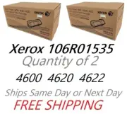 2 GENUINE SEALED XEROX 106R01535 PHASER 4600 4620 4622 HIGH-CAP TONERS *MINT*