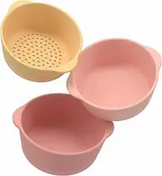 Inspire My Play Nesting Silicone Bowl Set - Coral