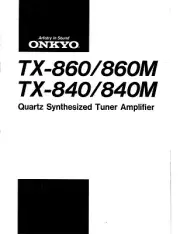 Onkyo TX-860 Tuner Owners Manual
