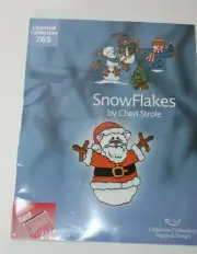 SnowFlakes - Cheri Strole #765 Embroidery Card Oklahoma Supply Snowman