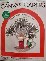 Canvas Capers "Christmas Candle" Plastic Canvas Kit Size 4 3/4" x 4 1/2"