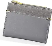 [YINHEXI] Wallet for Women, Womens Wallet Card Holder, Small Bifold RFID Blocking Purse, Cute Small Leather Pocket Wallet for Women, Girls, Ladies Mini Short Purse, Grey, Minimalist