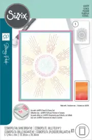 Sizzix A6 Layered Cosmopolitan Stencil By Stacey Park-Shine Bright #2