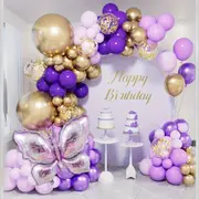140Pcs Birthday Party Balloon Arch Set Suitable For Decorating Birthday Parties Graduation Ceremonies Weddings And Dances
