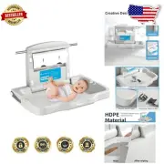Compact Baby Changing Table - Foldable Wall-Mounted Design with Safety Features