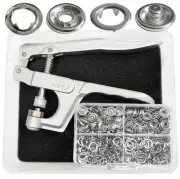 Metal Snaps with Fastener Pliers Press Tool Kit Setup Jersey Buttons Snaps 11...