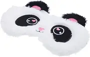 HOODANCOS 1Pc Cartoon Panda Plush Eye Mask for Adorable Soft Sleeping Eye Shade Flexible Elastic Band for Comfortable Fit for Home Naps and Travel Improves Sleep