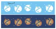 Stencil Jingle Bells Star Toy Design Primitive Country Christmas Border DIY Sign