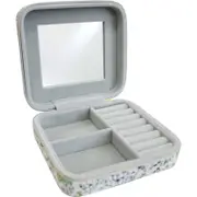 LVD MDF Linen 13x14cm Jewellery Cube Storage Rectangle - Garden