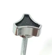 1/4"-20 by 5" Threaded Rod Chrome/Black Tri Bar Air Cleaner Wing Nut Hold Down