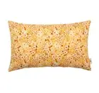 30x50cm Organic Cotton Yellow Floral Indoor Cushion with Recycled Yarn Insert