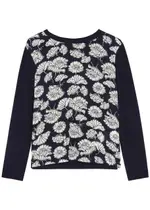 Max Mara Weekend Calamai Floral-print Jersey top - Navy - M (UK12 / M) M (UK12 / M)