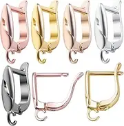 [Hmjpng] 20pcs Square French Earring Hooks Hypoallergenic Brass Leverback Ear Wires Hooks with Open Loop for Women DIY Dangle Earring Supplies Jewelry Making Findings, 5 Colors