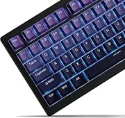 x XVX Shine Through PBT Keycaps, Custom Keycaps 60 75 100 Percent OEM Profile, Doubleshot Key caps Set for 61/64/68/84/87/100/104/108 Gaming Mechanical Keyboard, Gradient Purple
