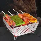 Folding Fire Pit Camping Grill Stove Burner Multifunctional Portable Campfire