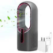 KONSIDEN Desk Fan Bladeless, 11.8 Inch Office Fan Small, Quiet, 3 Speed Adjustme