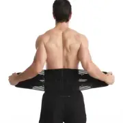 Dual Waist Lumbar Support Lower Belt Compression Adjustable Back Pain Relief L