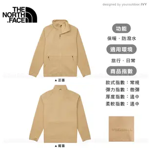 【The North Face 男 可套式刷毛軟殼外套《卡其》】83S6/軟殼外套/防風外套