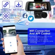 1080P FUD 3 Channel WiFi Dash Cam 170° Wide Angle Triple Car Camera App Control