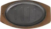 MAGICLULU Non Stick Iron Barbecue Frying Pan Cooking Plate for Home Use for Pancakes and Grilling Lightweight and Portable Outdoor Grill Pan