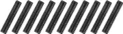 uxcell 10Pcs Fully All Threaded Rod, 5/16" Thread 18 Pitch 1-1/2" Length Carbon Steel Long Threaded Screw Threads Black Zinc Fully Studding Rod Bar for Furniture Garden Mounting Assembly