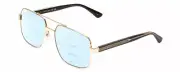 GUCCI GG0529S Aviator Multi-Focus Blue Light Glasses in Gold Black Crystal 60 mm