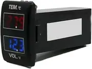 ALAGPNPMZH 12v-24v LED Digital Voltmeter Temperature Gauge Meter Car Accessory for Mazda Voltmeter
