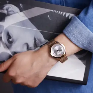 【For You】當天寄出 I Calvin Klein - 白面 玫瑰金不鏽鋼米蘭腕錶 35mm K3M22626