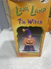 Sienna Halloween Tin Witch 9" Lava Lamp Lighted Halloween Party Lamp Decoration