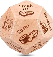 Anniversary Date Night for Couples Valentines Day for Him Her Food Decision Dice Christmas Birthday for Husband Wife Boyfriend Girlfriend Funny Gifts for Men Women Coworker 12 Side