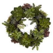 20" Succulent Artificial Wreath