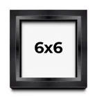 6x6 Shadow Box Frame Black | 1.25 inches Deep Real Wood Contemporary Shadowbox D