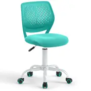 Costway Swivel Chair Ergonomic Computer Desk Chair w/Adjustable Height Armless Mesh Office Task Chair Teens Green