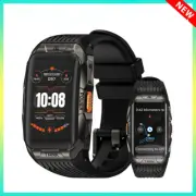 GPS Smart Watch for Men 3D Curved Screen Stainless Steel Waterproof Smartwatch