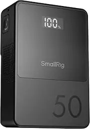 SmallRig Mini V Lock/V Mount Battery, 50Wh 14.8V 3400mAh Supports PD USB-C 45W Fast Charger w/D-TAP, USB-A, USB-C, Dual DC Ports, for Camera, Camcorder, Monitor, LED Light - 3579