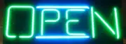 Open Green Line Blue 20"x10" Neon Light Sign Lamp Display Beer With Dimmer