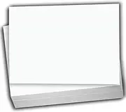 Hamilco Blank Index Cards Flat 5 x 8" Card Stock Heavyweight 100lb Cover White Cardstock Paper - 100 Pack (Bright)