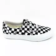 Vans Vault OG Era LX (Canvas) Checkerboard Logo Black White Mens Sneakers