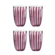 4pc Guzzini Dolcevita 470ml Tumblers Water/Juice Drinking Glasses Set Amethyst