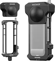 Neewer X4 Action Camera Cage, Protective Case with Folding Fingers Compatible with Insta360 X4,Video Recording Rig Aluminum Alloy Frame with Lens Protector Cap, No Assembly Required, AC010