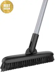Grout Scrub Brush with Long Handle, Stiff Bristle Tile & Shower Scrubber