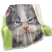 Cats Cute Drawings the Angry Grey Kitten Throw Blanket
